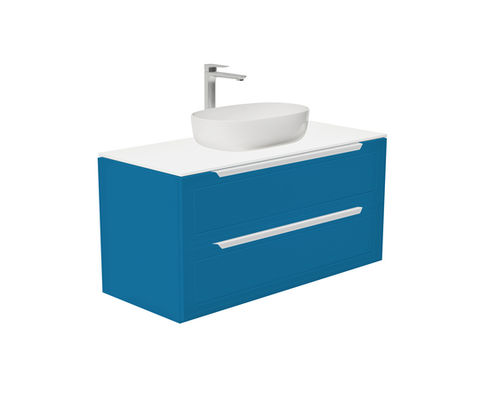 Тумба со столешницей Севилья 100, Капри / Столешница компакт-плита, Белая