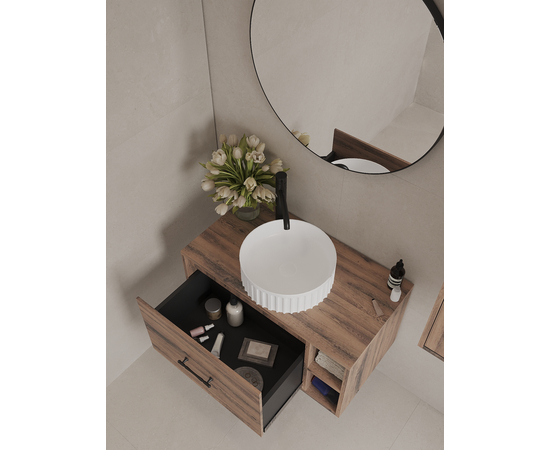 Тумба под раковину Дион-Анталья A100LOWC0,  Дуб Веллингтон 100 / столешница ЛДСП Дуб Веллингтон (без вырезов) - Изображение 3