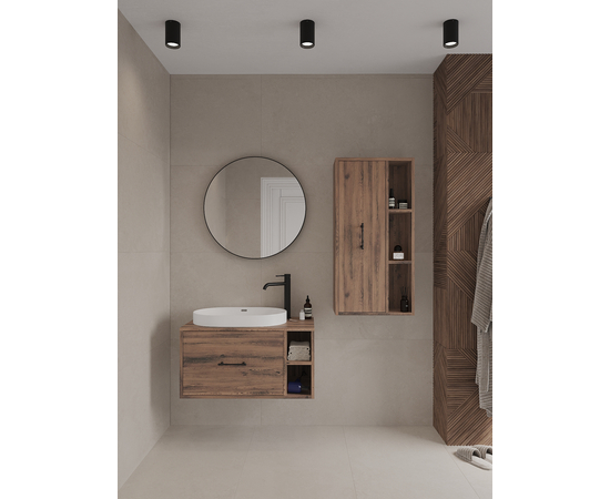 Тумба под раковину Дион-Анталья A100LOW1BC, Дуб Веллингтон 100 / столешница ЛДСП  Дуб Веллингтон (1 вырез BC) - Изображение 3