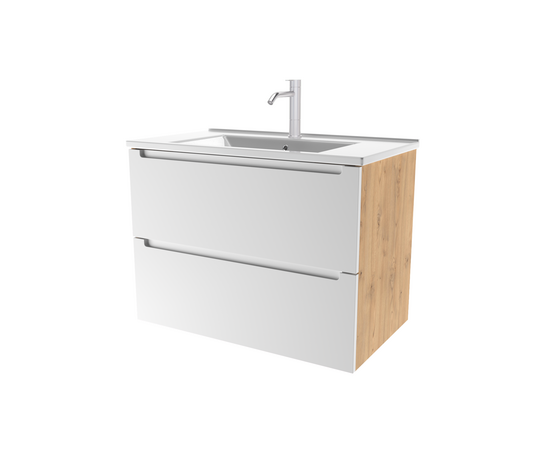 Тумба под раковину/столешницу Дион 100 Белый мат/Дуб