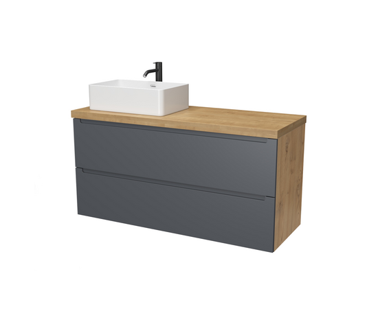 Тумба со столешницей Дион 120 Графит мат/Дуб