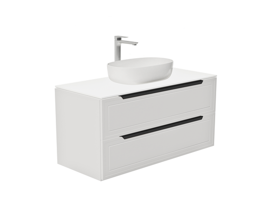 Тумба со столешницей Севилья 100, Белый мат / Столешница компакт-плита, Белая