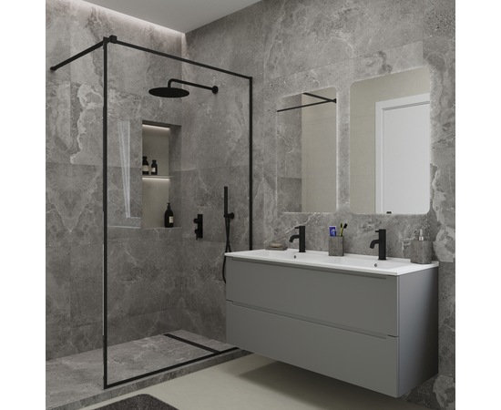 Тумба с раковиной Дион 120 Платиновый - Изображение 2