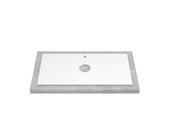 Столешница из влагостойкой фанеры 18 мм T995C2 Белая, 2 выреза, 995х458 мм