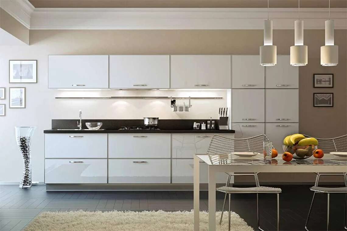 белая кухня в современном дизайне