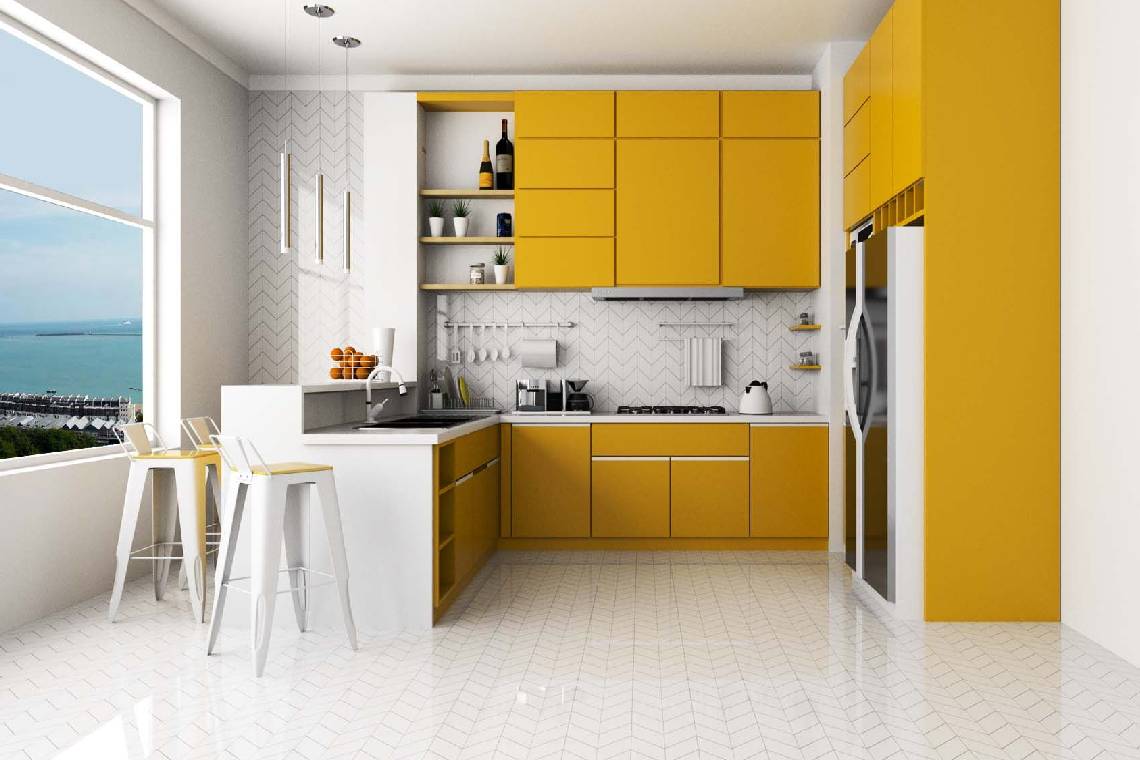 Бело желтая кухня. Кухня с желтыми акцентами. Желтая кухня в интерьере. Кухня в желтом цвете. Кухонный гарнитур желтый с белым.